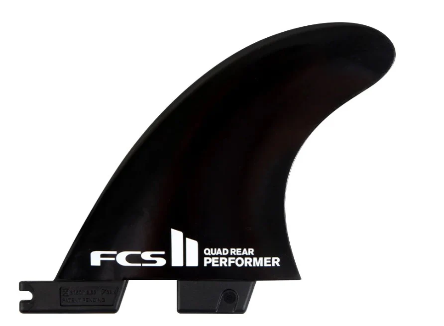 FCS II Performer Black GF Medium Quad Rear Surfboard Fins