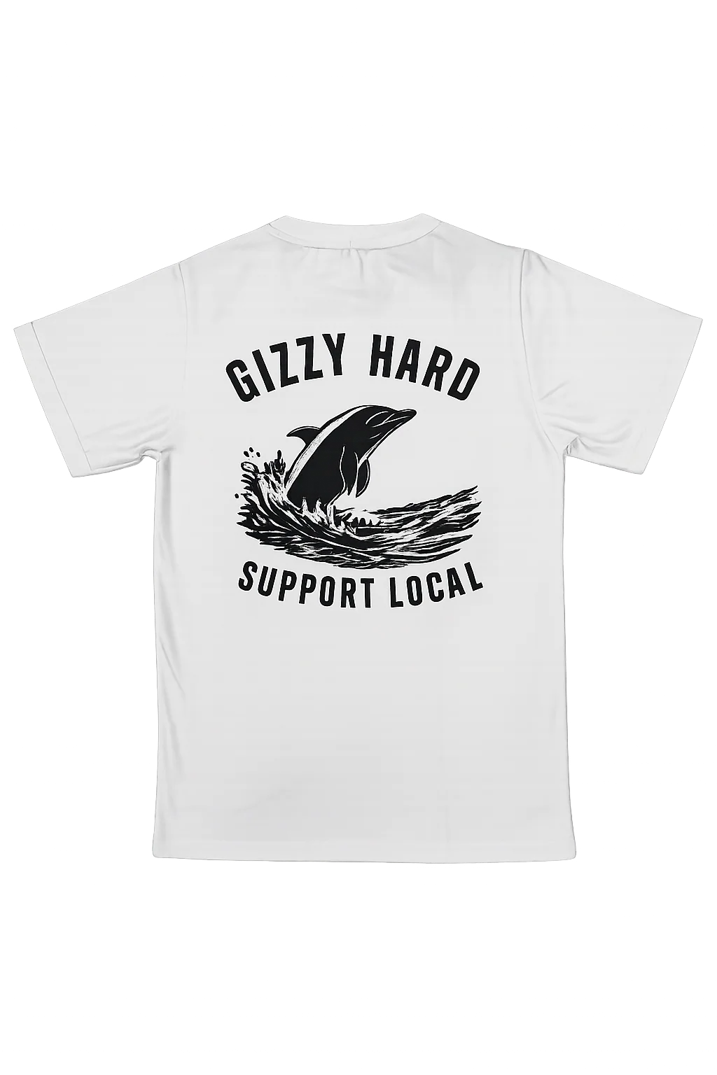 Gizzy Hard Moko The Dolphin Support Local Tee