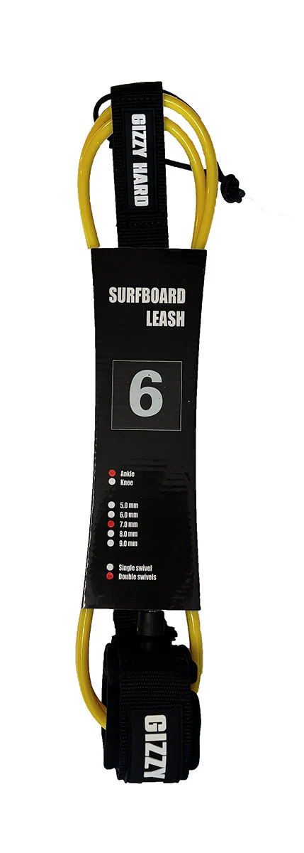 Gizzy Hard 6' Double Swivel Regular Surfboard Leash - Image 10