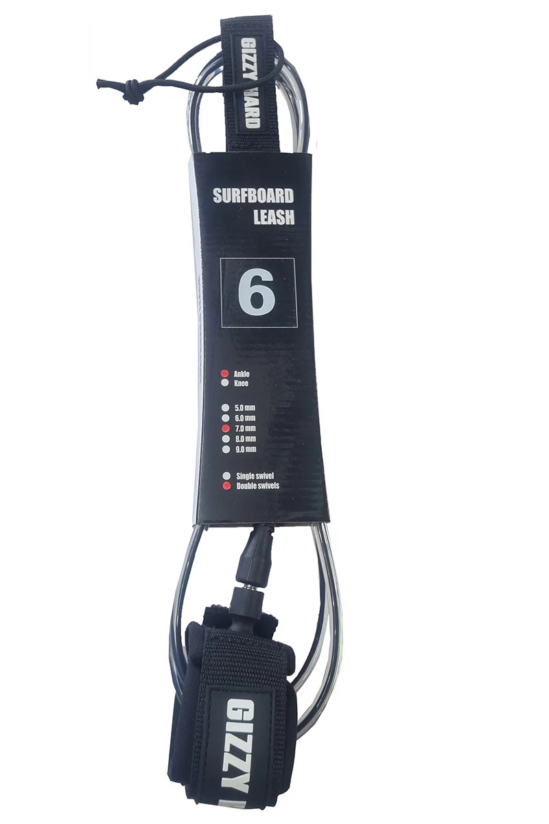 Gizzy Hard 6' Double Swivel Regular Surfboard Leash - Image 11