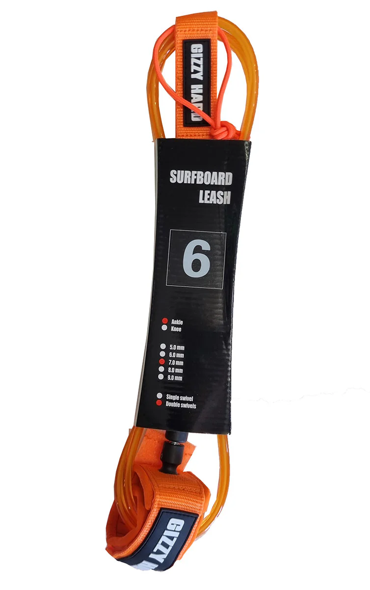 Gizzy Hard 6' Double Swivel Regular Surfboard Leash - Image 3