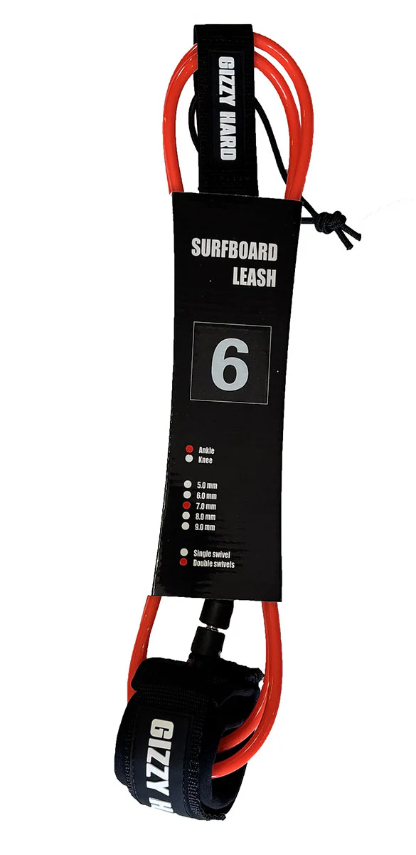 Gizzy Hard 6' Double Swivel Regular Surfboard Leash - Image 7