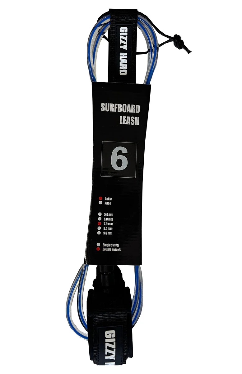 Gizzy Hard 6' Double Swivel Regular Surfboard Leash - Image 9