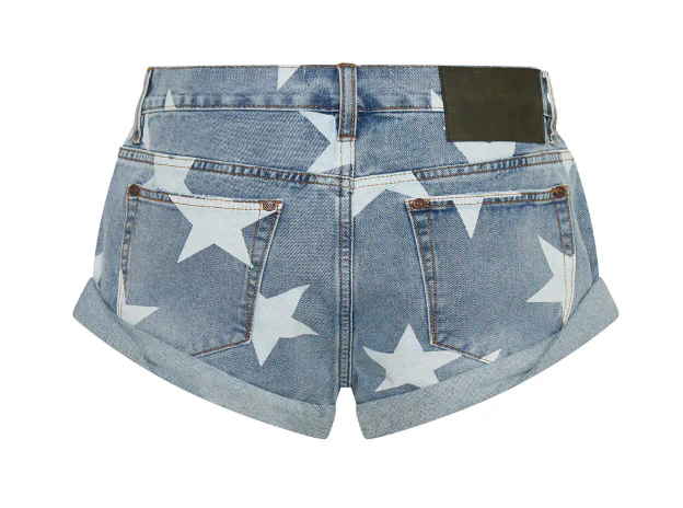 One Teaspoon Bandits Low Waist Denim Shorts - Starwash - Sum26 - Image 7