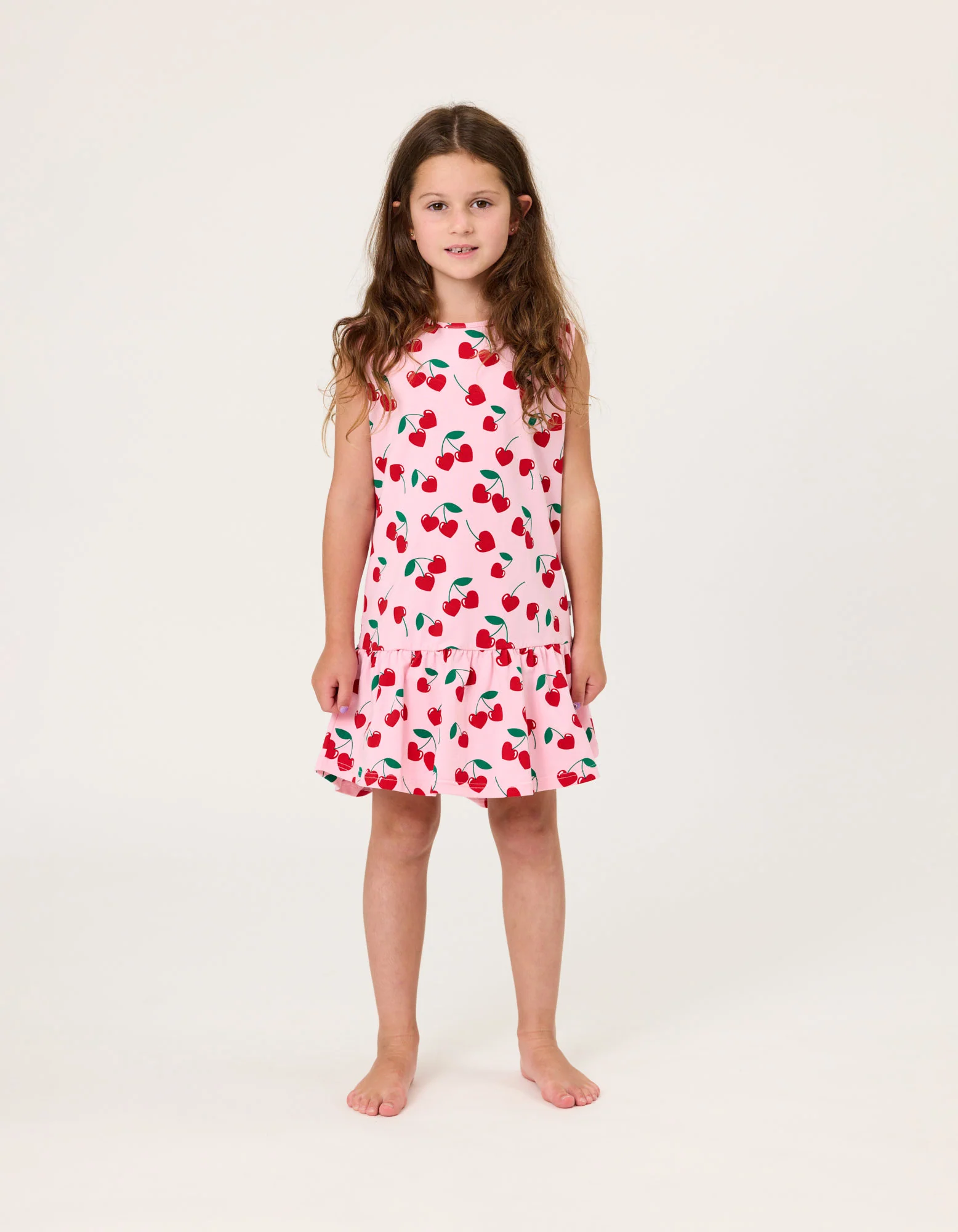 Kissed By Radicool Cherries Sleeveless Frill Dress - Sum25
