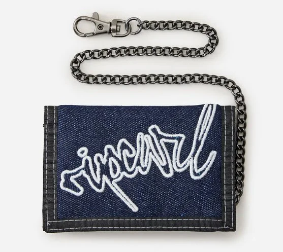 Rip Curl Archive Denim Surf Velcro Chain Wallet