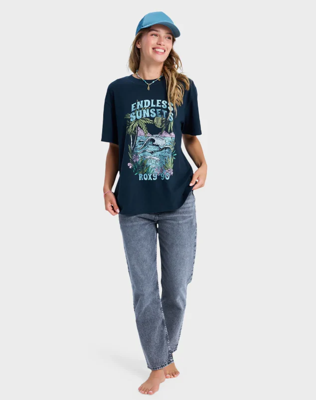 Roxy Sunny Oversize Stone Wash Womens Tee - Sum25