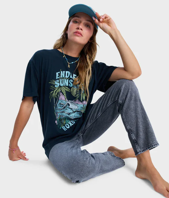 Roxy Sunny Oversize Stone Wash Womens Tee - Sum25 - Image 2