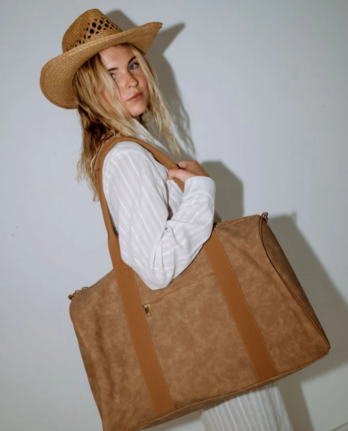 Rusty Aria Suede Weekender Bag