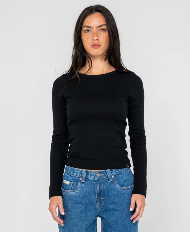 Rusty Essentials Long Sleeve Fitted Tee - Win26 - Image 2