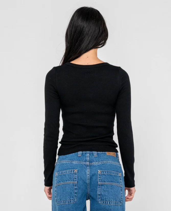 Rusty Essentials Long Sleeve Fitted Tee - Win26 - Image 3
