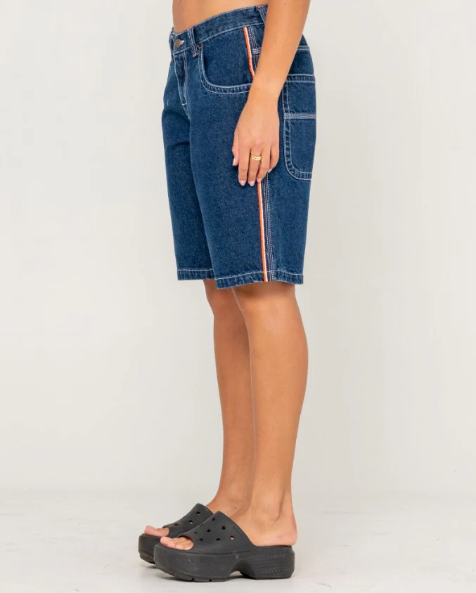 Rusty Flip Mommy Low Rise Wide Leg Denim Jort - Sum25 - Image 5