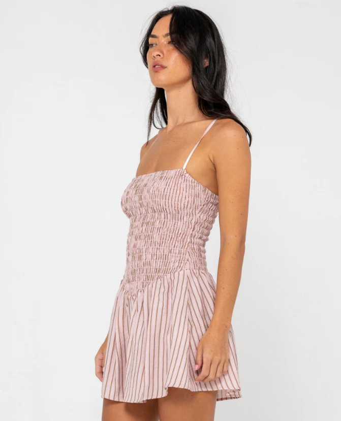 Rusty Mimi Smocked Stripe Mini Dress - Sum25 - Image 3