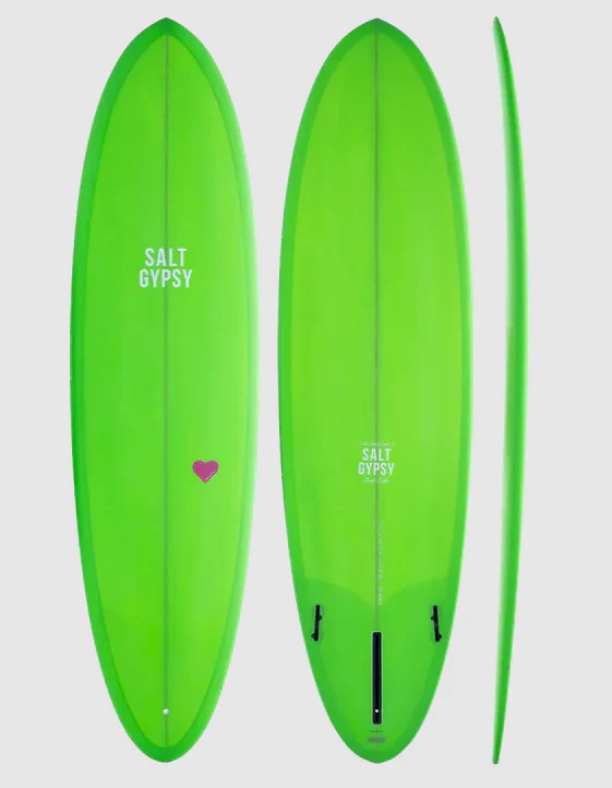 Salt Gypsy 7'8 CR x SG Mid Tide PU Midlength Surfboard
