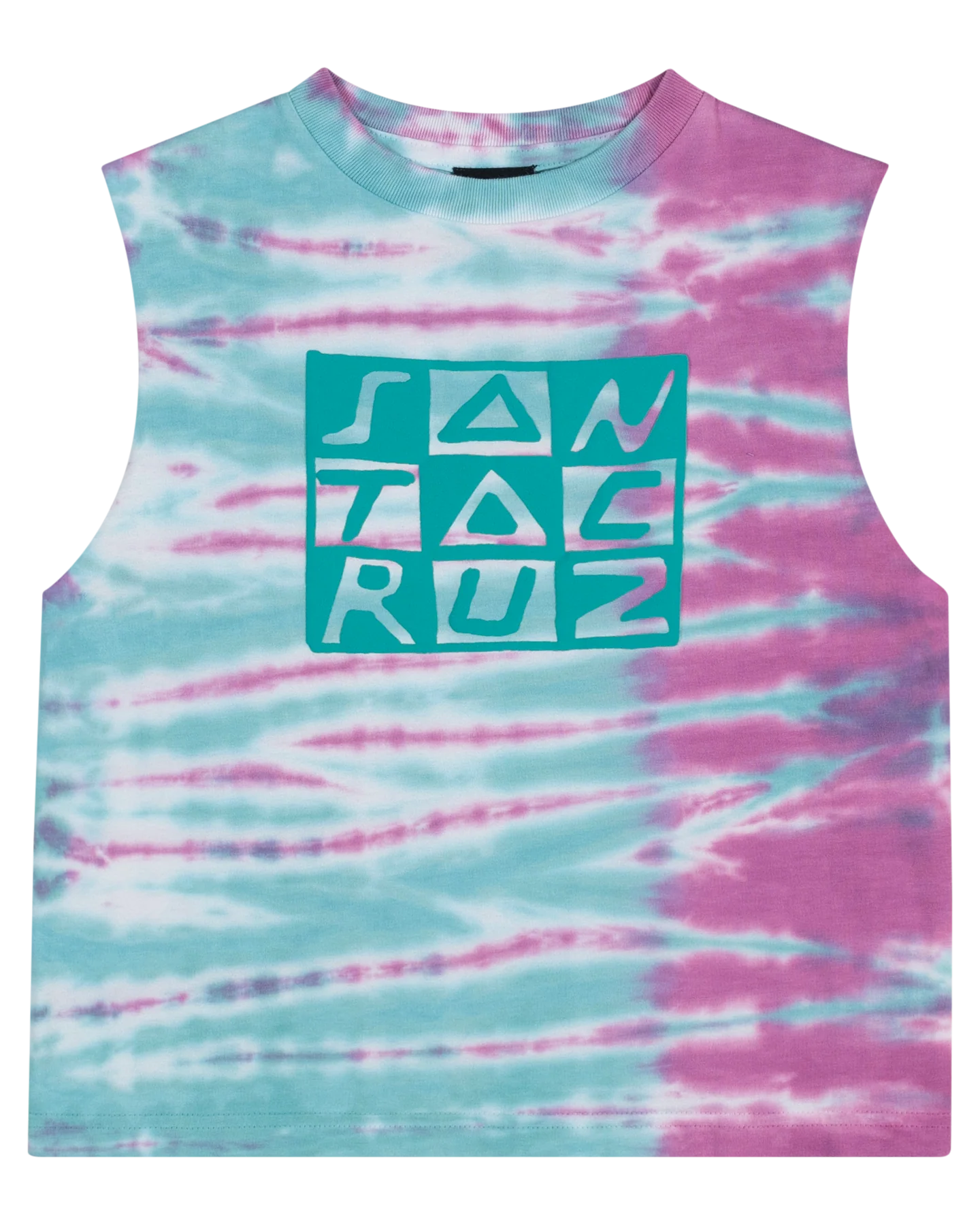 Santa Cruz Checker Block Front Girls Muscle - Sum25