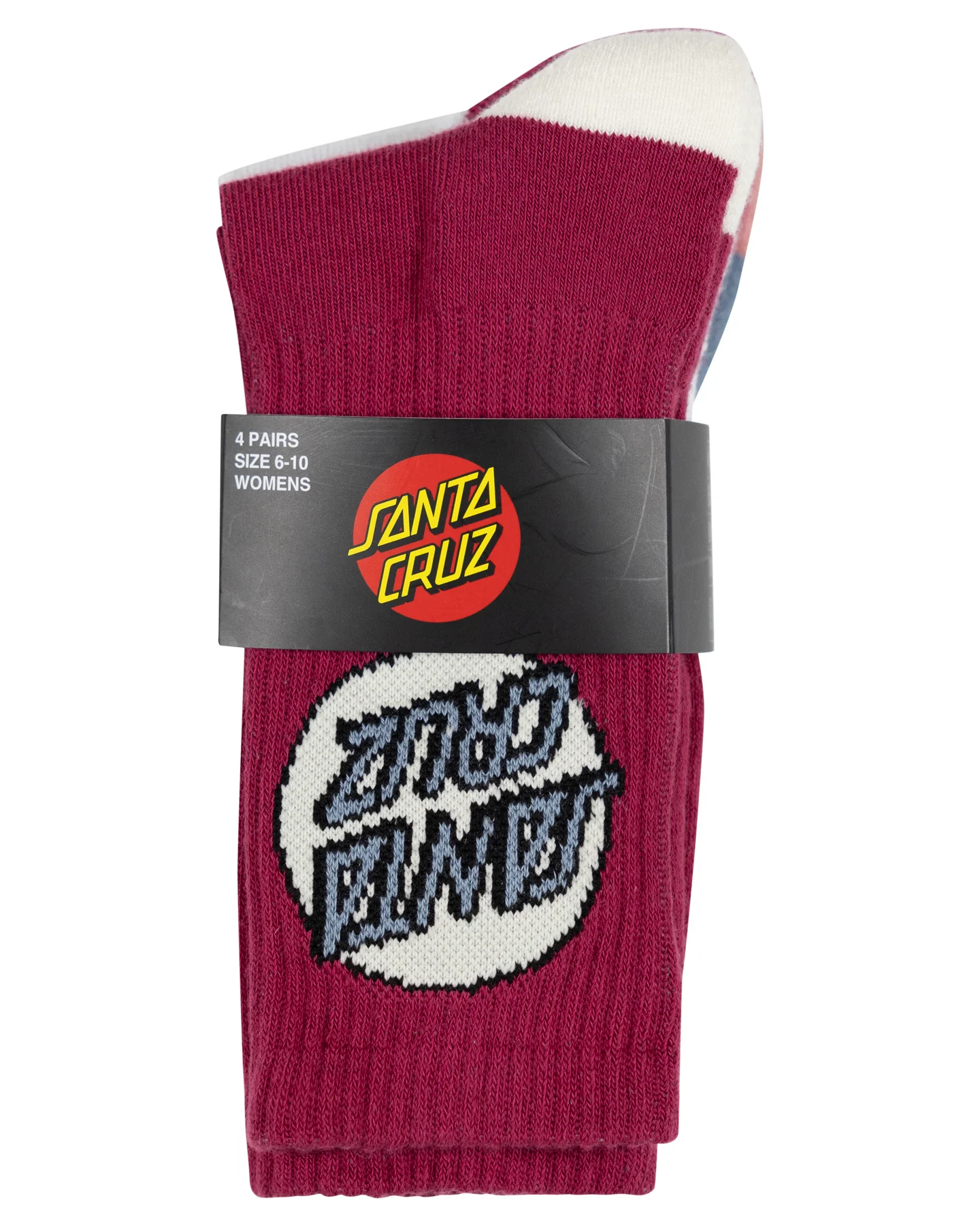 Santa Cruz Other Dot 4 Pack Womens Socks (6-10)