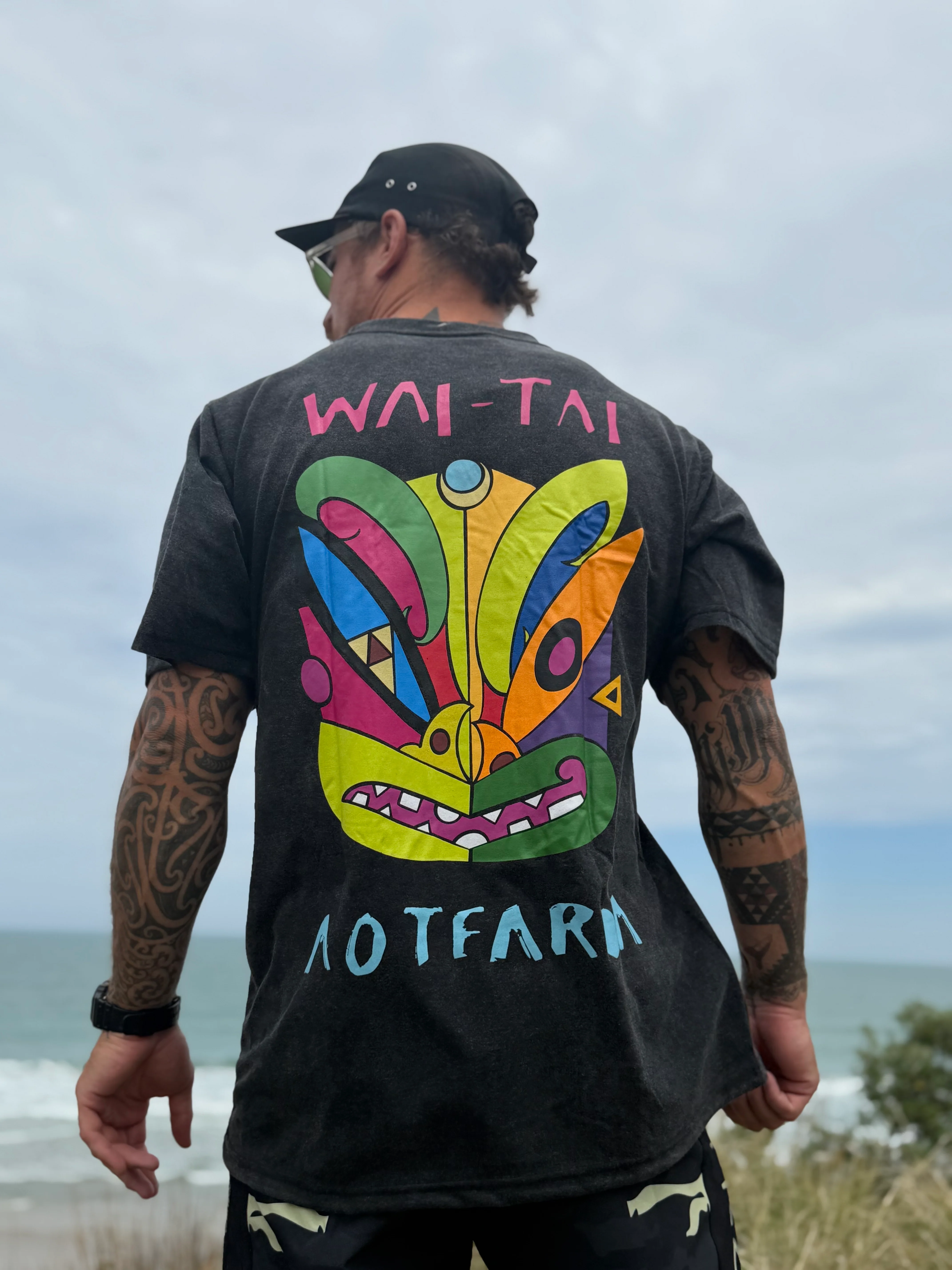 Wai-Tai Aotearoa Ono Whitu 2.0 Unisex Stonewash Tee - Image 4