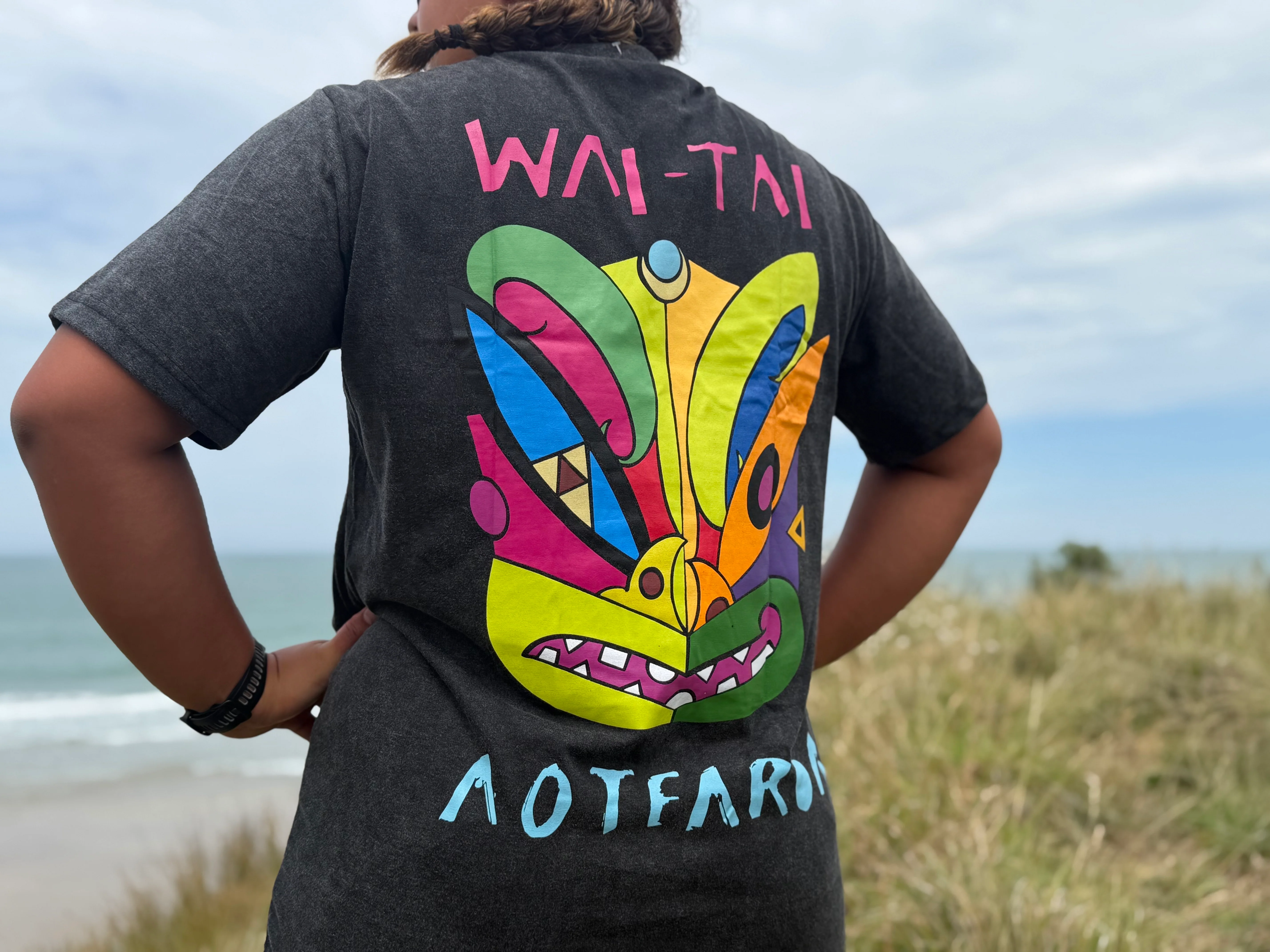 Wai-Tai Aotearoa Ono Whitu 2.0 Unisex Stonewash Tee - Image 5